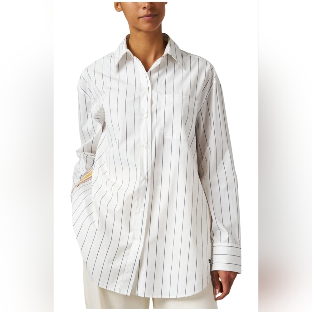 Weekend Max Mara Corolla Silk Cotton Floral Back Panel Shirt US 10 EU 44